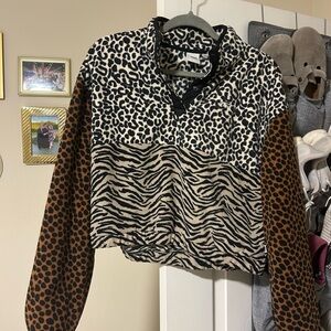 Animal print Vans fleece pullover